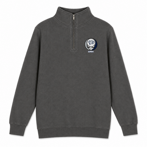 University of New Hampshire - Premium Grateful Dead Quarter-Zip Pullover - Charcoal - 5