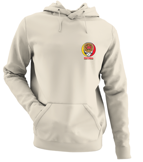 University of Maryland Football - Premium Grateful Dead Left Chest Hoodie - Sand - 3