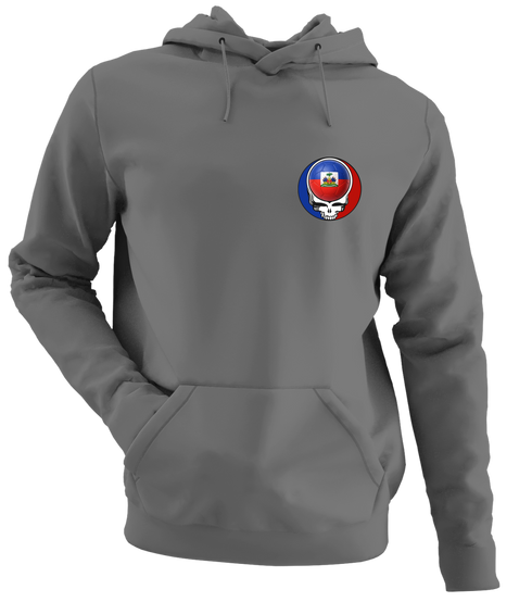 Haiti FIFA World Cup - Premium Grateful Dead Left Chest Hoodie - Charcoal