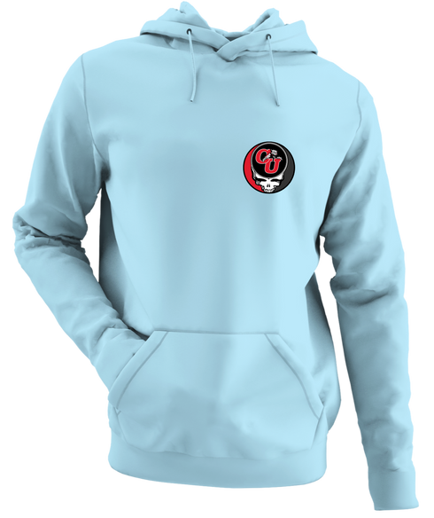 Clark - Premium Grateful Dead Left Chest Hoodie - Light Blue