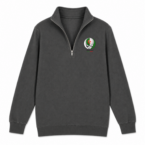 Algeria FIFA World Cup - Premium Grateful Dead Quarter-Zip Pullover - Charcoal - 6