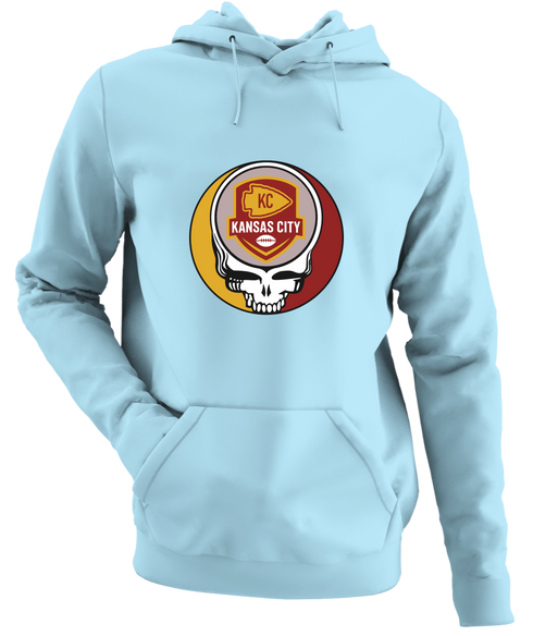 Kansas City Football - Premium Grateful Dead Hoodie - Light Blue - 1