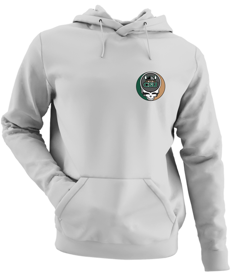 Cleveland State University - Premium Grateful Dead Left Chest Hoodie - Sport Grey