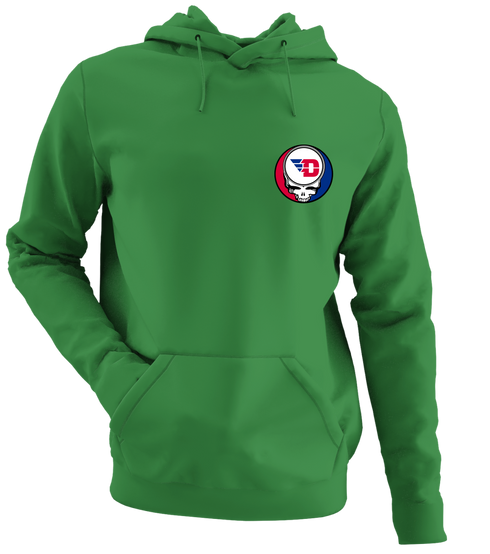 University of Dayton - Premium Grateful Dead Left Chest Hoodie - Irish Green