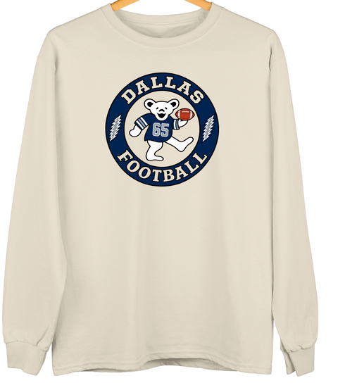 Dallas Football Dancing Bear Premium Crewneck — Dallas Cowboys — Sand
