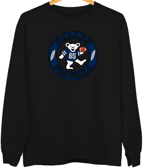 Dallas Football Dancing Bear Premium Crewneck — Dallas Cowboys — Black