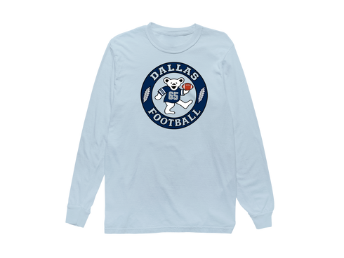 Dallas Football Dancing Bear Premium Long-Sleeve — Dallas Cowboys — Chambray
