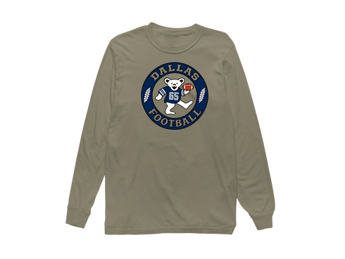 Dallas Football Dancing Bear Premium Long-Sleeve — Dallas Cowboys — Sandstone