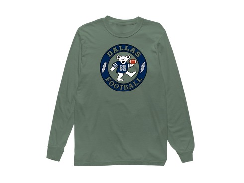 Dallas Football Dancing Bear Premium Long-Sleeve — Dallas Cowboys — Light Green