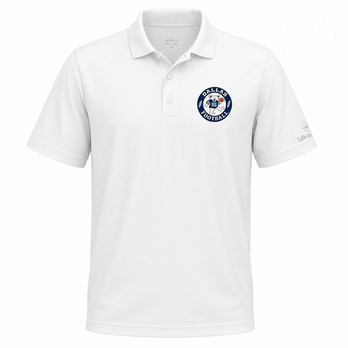 Dallas Football Dancing Bear Premium Polo — Dallas Cowboys — White