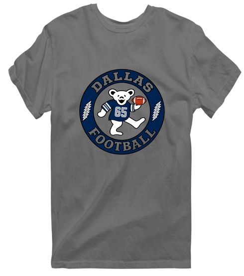 Dallas Football Dancing Bear Premium T-Shirt — Dallas Cowboys — Charcoal
