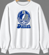 Dallas Helmet Stealie Premium Unisex Crewneck — Dallas Cowboys — White