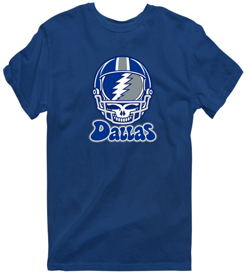 Dallas Helmet Stealie Premium Unisex T-Shirt — Dallas Cowboys — Navy