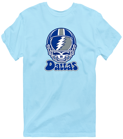 Dallas Helmet Stealie Premium Unisex T-Shirt — Dallas Cowboys — Light Blue