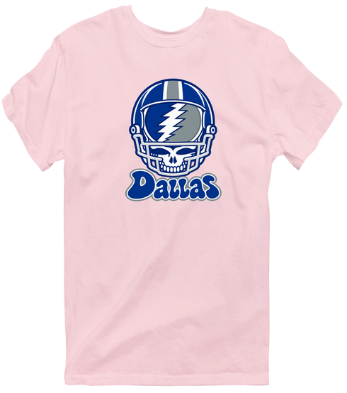 Dallas Helmet Stealie Premium Unisex T-Shirt — Dallas Cowboys — Light Pink