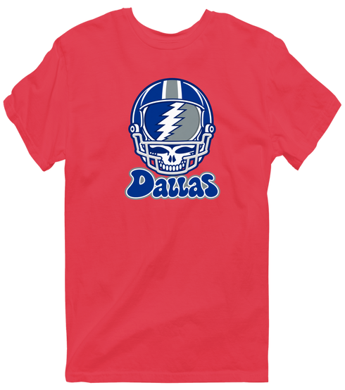 Dallas Helmet Stealie Premium Unisex T-Shirt — Dallas Cowboys — Heather Red
