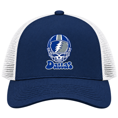 Dallas Helmet Stealie Premium Unisex Trucker Cap — Dallas Cowboys — Navy/White