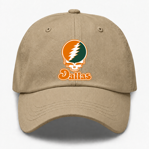 Dallas Stealie Premium Unisex Dad Hat — Design: Texas at Dallas The University of — Khaki