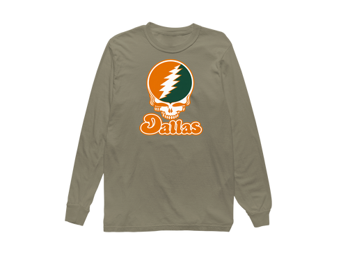 Dallas Stealie Premium Unisex Long-Sleeve — Design: Texas at Dallas The University of — Sandstone