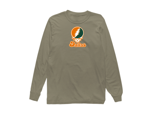 Dallas Stealie Premium Unisex Long-Sleeve — Design: Texas at Dallas The University of — Sandstone