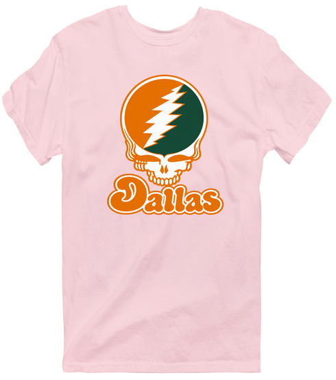 Dallas Stealie Premium Unisex T-Shirt — Design: Texas at Dallas The University of — Light Pink