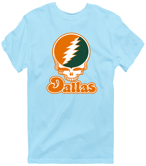 Dallas Stealie Premium Unisex T-Shirt — Design: Texas at Dallas The University of — Light Blue