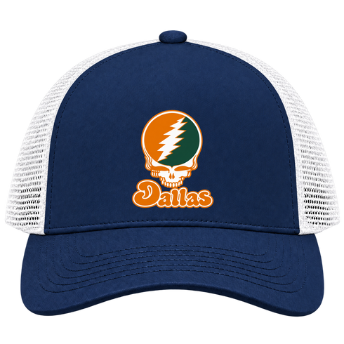 Dallas Stealie Premium Unisex Trucker Cap — Design: Texas at Dallas The University of — Navy/White