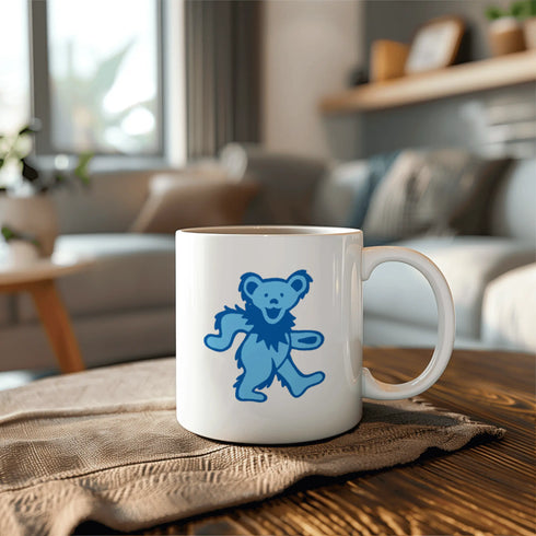 Grateful Dead - Blue Dancing Bear 15 Ounce Coffee Mug - StealieShop