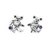 Grateful Dead - Dancing Bear Sterling Silver Semi Precious Post Earrings - StealieShop