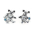 Grateful Dead - Dancing Bear Sterling Silver Semi Precious Post Earrings - StealieShop
