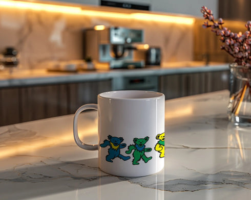Grateful Dead - Dancing Bears 15 Ounce Coffee Mug - StealieShop