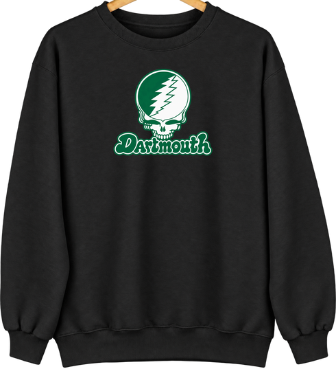 Dartmouth Stealie Premium Unisex Crewneck — Black