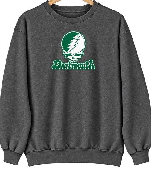 Dartmouth Stealie Premium Unisex Crewneck — Dark Heather