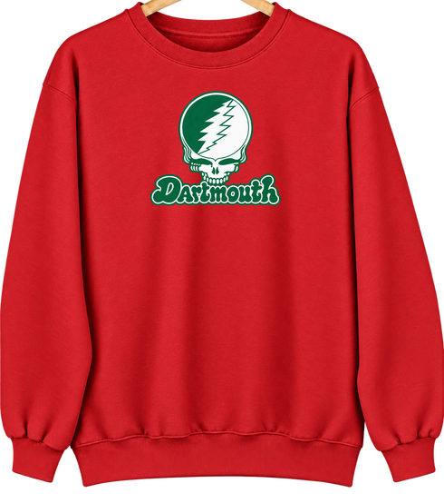 Dartmouth Stealie Premium Unisex Crewneck — Red