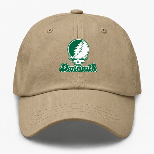 Dartmouth Stealie Premium Unisex Dad Hat — Design: Dartmouth College — Khaki