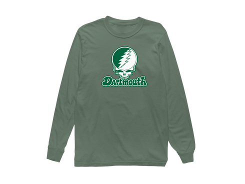 Dartmouth Stealie Premium Unisex Long-Sleeve — Design: Dartmouth College — Light Green