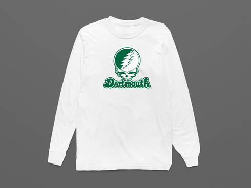 Dartmouth Stealie Premium Unisex Long-Sleeve — Design: Dartmouth College — White
