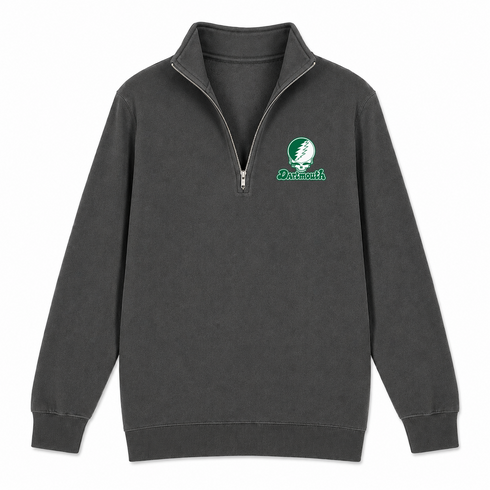 Dartmouth Stealie Premium Unisex Quarter-Zip — Design: Dartmouth College — Charcoal