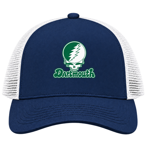 Dartmouth Stealie Premium Unisex Trucker Cap — Design: Dartmouth College — Navy/White