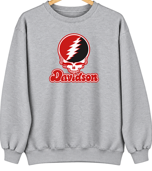 Davidson- Stealie Premium Unisex Crewneck — Design: Davidson-College — Sport Grey