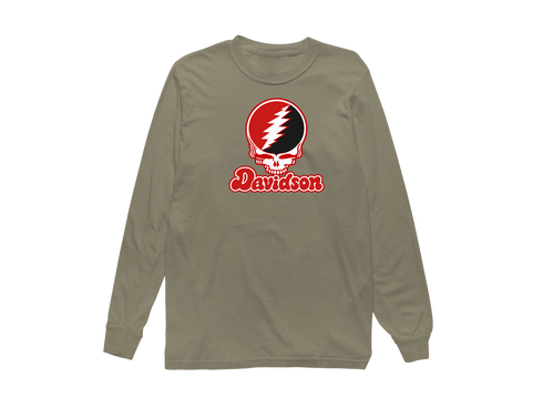 Davidson- Stealie Premium Unisex Long-Sleeve — Design: Davidson-College — Sandstone
