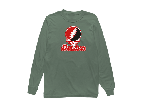 Davidson- Stealie Premium Unisex Long-Sleeve — Design: Davidson-College — Light Green