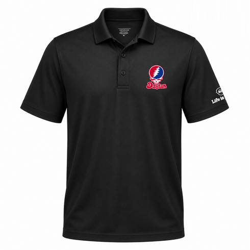 Dayton Stealie Premium Unisex Polo — Design: Dayton University of — Black