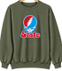 Delaware Stealie Premium Unisex Crewneck — Design: Delaware State University — Military Green