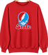 Delaware Stealie Premium Unisex Crewneck — Design: Delaware State University — Red