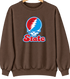 Delaware Stealie Premium Unisex Crewneck — Design: Delaware State University — Brown