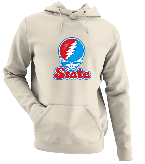 Delaware Stealie Premium Unisex Hoodie — Design: Delaware State University — Sand