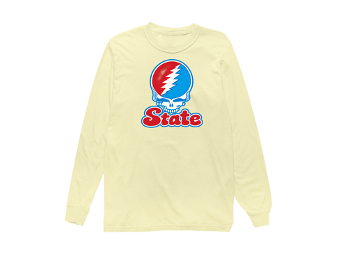 Delaware Stealie Premium Unisex Long-Sleeve — Design: Delaware State University — Butter