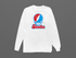 Delaware Stealie Premium Unisex Long-Sleeve — Design: Delaware State University — White