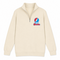 Delaware Stealie Premium Unisex Quarter-Zip — Design: Delaware State University — Sand